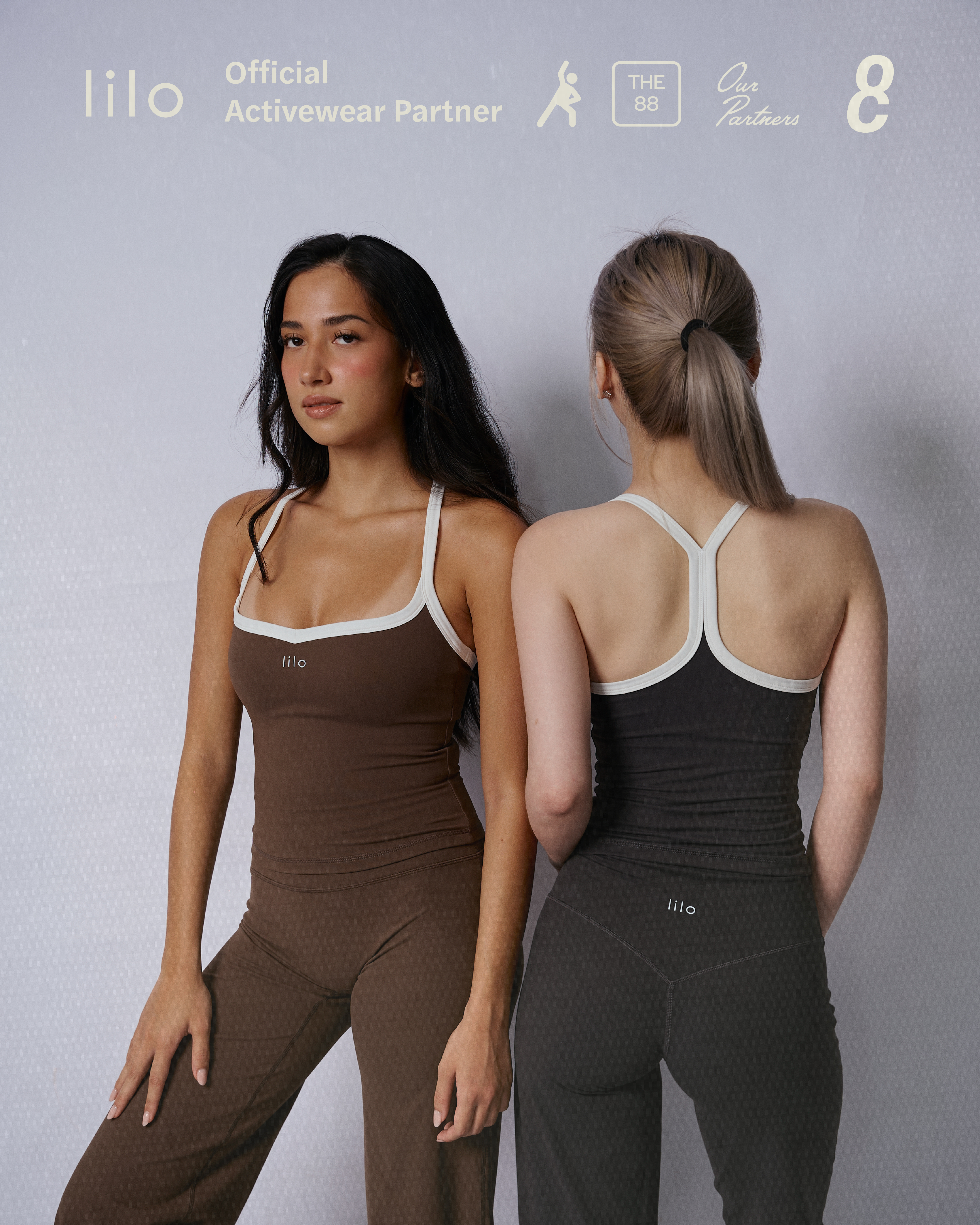 Models wearing Lilo Active apparel, THE 88 official activewear partner